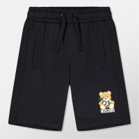 поларени,къси,панталони,детски,3/4,панталони,moschino,kids',fleece,jogger,shorts,black,60100