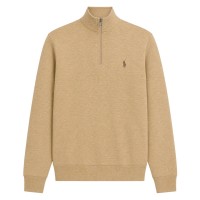 polo,ralph,lauren,prl,ls,knit,quarter,zip,top,tan