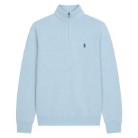 polo,ralph,lauren,prl,ls,knit,quarter,zip,top,light,blue