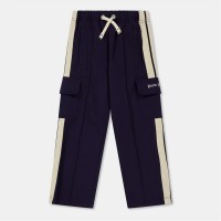 детски,анцуг,детски,3/4,панталони,palm,angels,unisex,kids',logo,open,hem,fleece,joggers,navy,4603