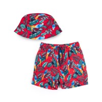 юношески,къси,панталони,детски,облекла,threadbare,shorts,&amp;,hat,juniors,red
