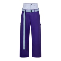 панталони,мъжки,панталони,тип,чино,off,white,leather,straight,leg,trousers,purple