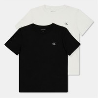 детски,3/4,панталони,calvin,klein,jeans,kids',2,pack,monogram,top,white,black,0k9