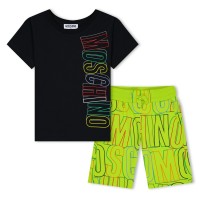 юношески,комплект,детски,3/4,панталони,moschino,logo,clothing,set,juniors,lime,83532