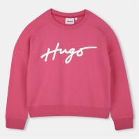 блуза,hugo,kids',big,logo,crew,sweatshirt,pink,48t