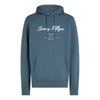 суичър,мъжки,ежедневни,облекла,мъжки,горнища,с,качулка,tommy,hilfiger,men's,script,logo,hoodie,aegean,sea,dbz