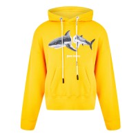 суичър,мъжки,ежедневни,облекла,palm,angels,shark,hoodie,yellow,grey