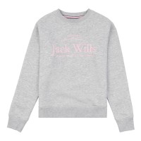 детска,блуза,детски,облекла,jack,wills,kids,girls,script,crew,neck,sweatshirt,grey,heather
