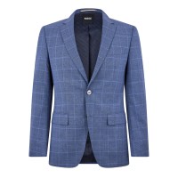яке,boss,men,s,h,huge,mm,c,tailored,fit,suit,jacket,blue,check