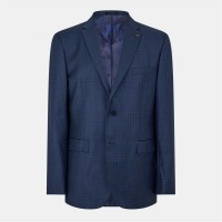 яке,ted,baker,men's,check,regular,suit,jacket,dark,blue