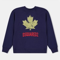 блуза,детски,3/4,панталони,dsquared2,kids',dsq,maple,crew,sweatshirt,blue,dq864