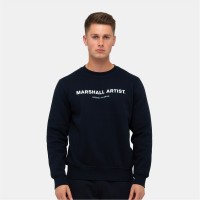 блуза,мъжки,блузи,marshall,artist,artist,stampa,crewneck,sweatshirt,navy