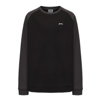 поларена,блуза,мъжки,блузи,slazenger,fleece,contrast,crew,sweatshirt,men,black,charcoal