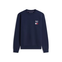 блуза,мъжки,ежедневни,облекла,мъжки,горнища,с,качулка,tommy,hilfiger,men's,embro,flag,crew,sweatshirt,desert,sky