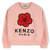 блуза,детски,3/4,панталони,kenzo,kids',poppy,embroidered,relaxed,fit,crew,sweatshirt,pink,47h