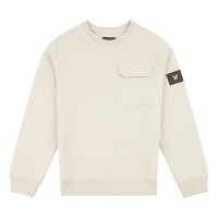 юношеска,блуза,детски,облекла,lyle,and,scott,oversized,raglan,logo,patch,crew,sweater,juniors,moonstruck,g11