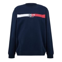 блуза,мъжки,ежедневни,облекла,мъжки,горнища,с,качулка,tommy,jeans,men's,regular,sign,crew,sweatshirt,dark,night,navy