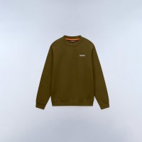 блуза,мъжки,горнища,с,качулка,napapijri,mens,small,box,cotton,crew,sweatshirt,dark,olive