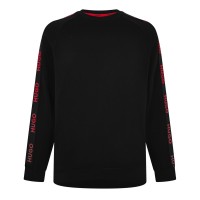 блуза,hugo,logo,tape,sweatshirt,black,001