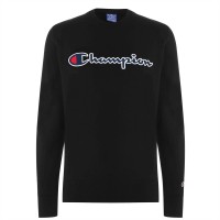блуза,облекла,на,разпродажба,мъжки,блузи,champion,logo,sweatshirt,black,kk001