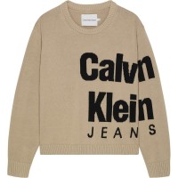 промоция,на,зимни,облекла,calvin,klein,jeans,blown,up,logo,layers,sweater,taupe,ped