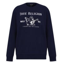 блуза,мъжки,ежедневни,облекла,мъжки,горнища,с,качулка,true,religion,buddha,sweatshirt,navy,silver