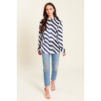 дамски,ризи,be,you,satin,shirt,navy,stripe