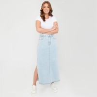 дамска,пола,be,you,denim,side,split,skirt,womens,light,wash