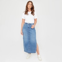 дамска,пола,be,you,denim,side,split,skirt,womens,mid,wash