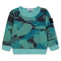 юношеска,блуза,детски,3/4,панталони,stone,island,junior,camo,sweatshirt,emerald,v0056