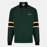 блуза,мъжки,горнища,с,качулка,мъжки,блузи,jack,wills,men,s,jw,stripe,rugby,sweatshirt,evergreen