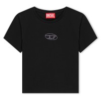 юношеска,тениска,детски,облекла,diesel,diamante,tee,juniors,black,k900