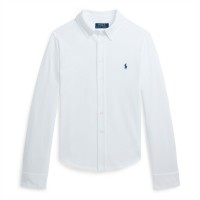 юношеска,риза,с,дълъг,ръкав,детски,3/4,панталони,polo,ralph,lauren,featherweight,long,sleeve,shirt,juniors,white