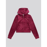 суичър,детски,3/4,панталони,juicy,couture,velour,hoody,red,plum,b47