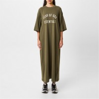 3/4,рокля,дамски,поли,и,рокли,fear,of,god,essentials,tri,blend,three,quartersleeve,dress,military