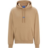 суичър,мъжки,горнища,с,качулка,hugo,label,hoodie,medium,beige