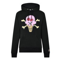 суичър,мъжки,ежедневни,облекла,мъжки,горнища,с,качулка,icecream,men's,cones&amp;bones,hoodie,black