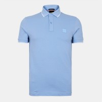 блуза,с,яка,облекла,на,разпродажба,мъжки,тениски,boss,men's,pique,logo,polo,shirt,open,blue