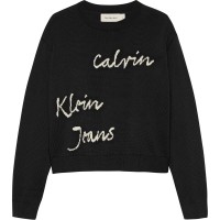 блуза,детски,облекла,calvin,klein,jeans,handwriting,logo,sweater,ck,black,beh