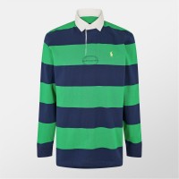 блуза,с,яка,мъжки,тениски,polo,ralph,lauren,men's,stripe,rugby,polo,shirt,green,navy