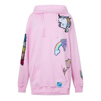 детски,суичър,детски,горнища,с,качулка,diadora,unisex,kids,unicorn,over,the,head,hoodie,pink