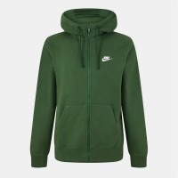 суичър,nike,sportswear,club,fleece,men's,full,zip,hoodie,green,white
