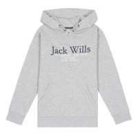 суичър,детски,горнища,с,качулка,детски,облекла,jack,wills,kids,batsford,script,logo,hoodie,grey,heather