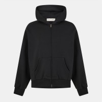 суичър,fear,of,god,essentials,logo,zip,up,hoodie,jet,black