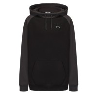 мъжки,суичър,мъжки,горнища,с,качулка,slazenger,fleece,contrast,hoodie,mens,black,charcoal