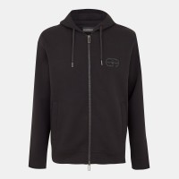 суичър,мъжки,горнища,с,качулка,emporio,armani,men,s,zip,hoodie,black,beauty