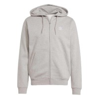 суичър,мъжки,горнища,с,качулка,мъжки,ежедневни,облекла,adidas,originals,trefoil,essentials,full,zip,hoodie,grey