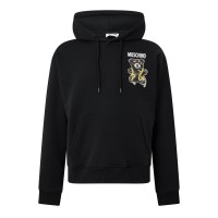 суичър,мъжки,горнища,с,качулка,мъжки,ежедневни,облекла,moschino,men,s,teddy,tape,over,the,head,cotton,hoodie,multi,black