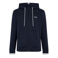 суичър,облекла,на,разпродажба,мъжки,ежедневни,облекла,мъжки,горнища,с,качулка,boss,men's,zip,hoodie,advanced,stretch,dark,blue