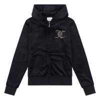 детски,суичър,детски,облекла,juicy,couture,diamante,girls,hoodie,jet,black,102